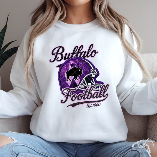 Buffalo Football Purple Ribbon T-Shirt or Sweatshirt