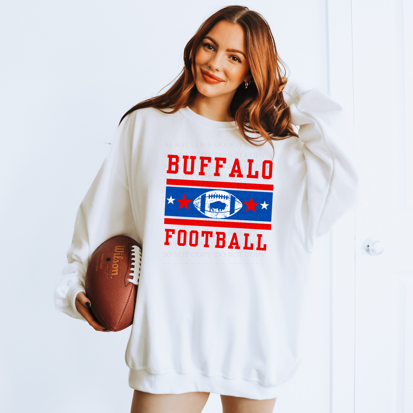Buffalo Football Stripe Josh, Run Sweatshirt