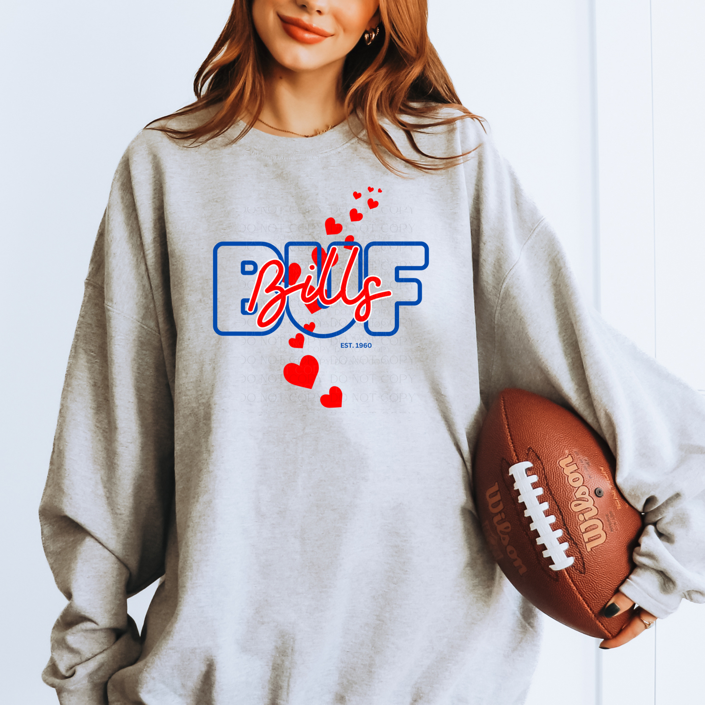 BUF Hearts Crewneck Sweatshirt