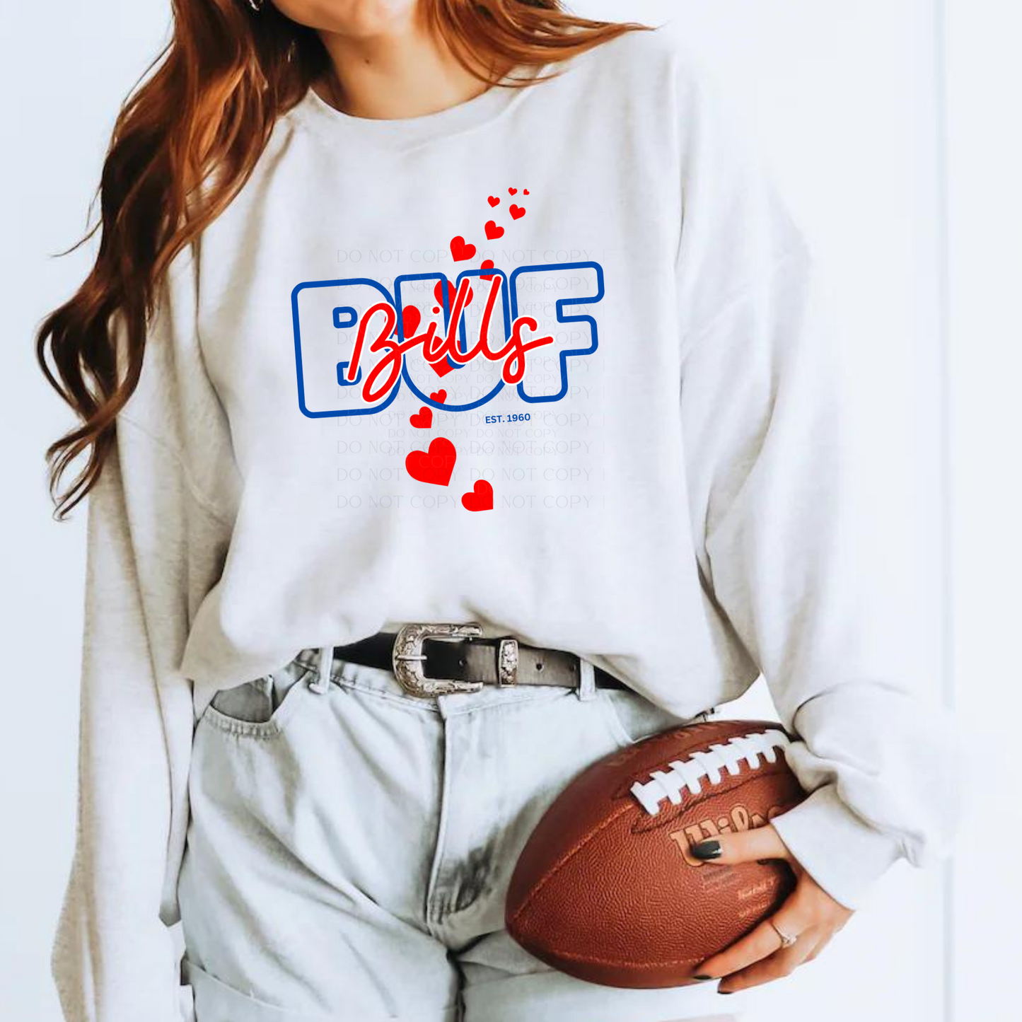 BUF Hearts Crewneck Sweatshirt