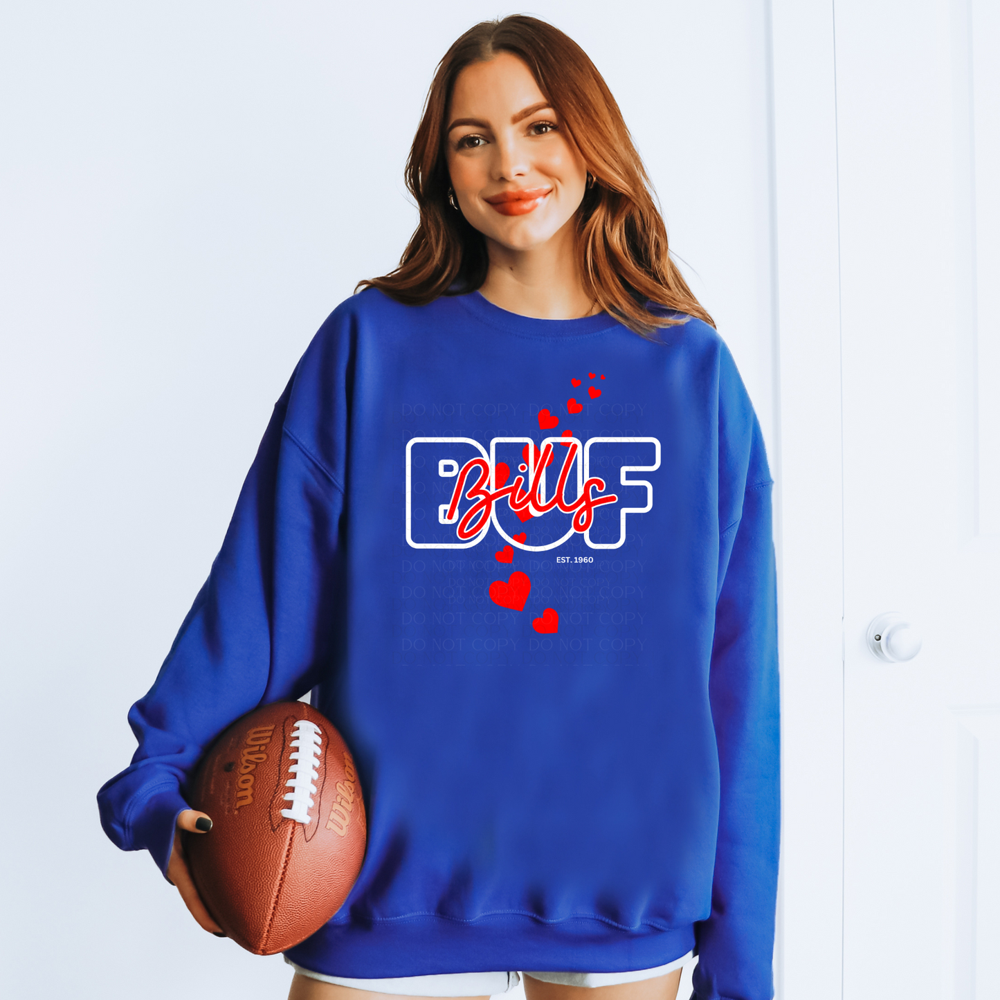 BUF Hearts Crewneck Sweatshirt