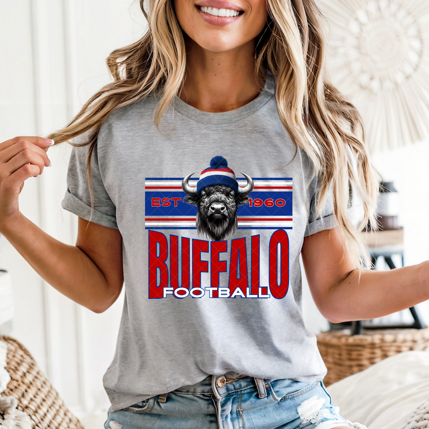 Buffalo Football Winter Hat T-Shirt or Sweatshirt