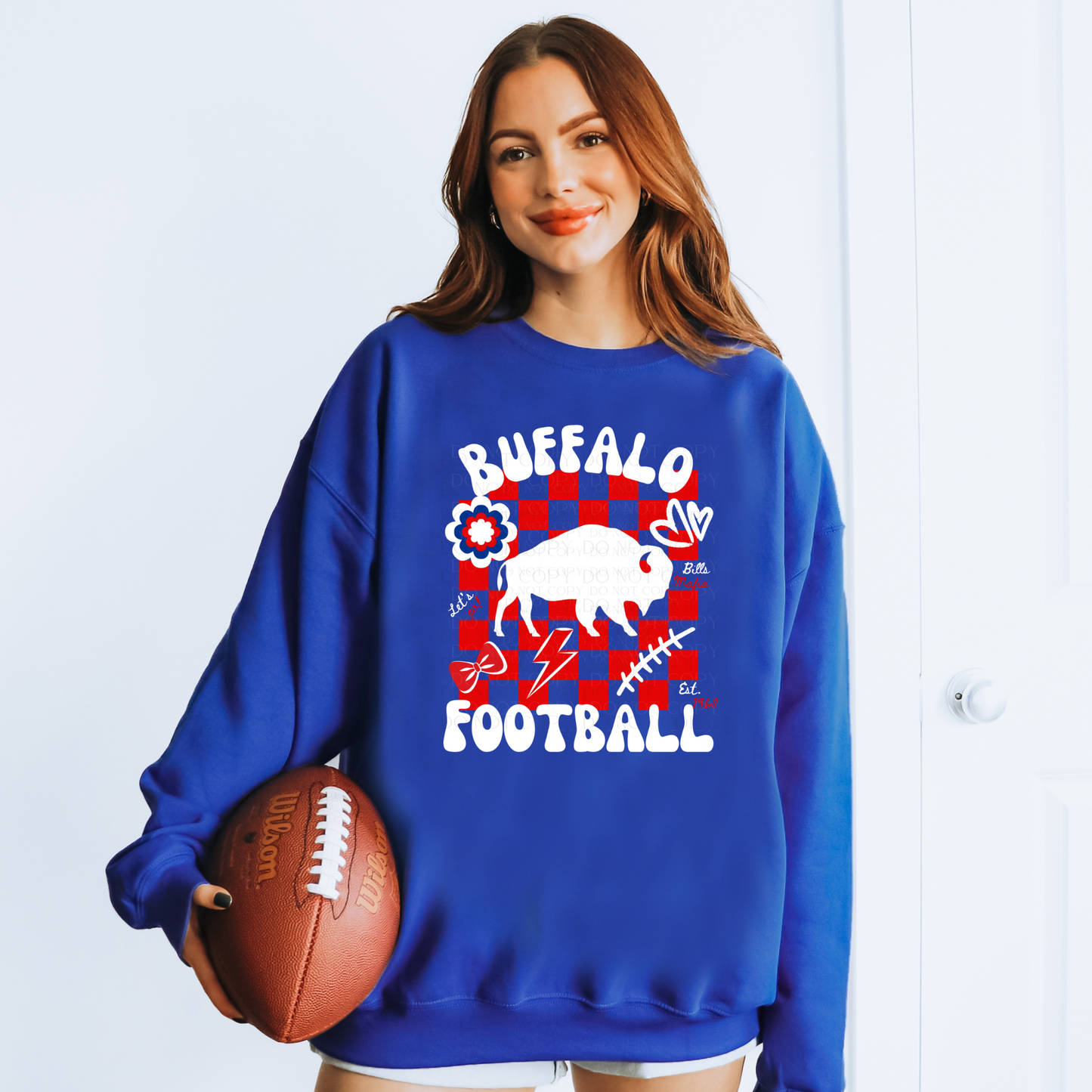 Buffalo Football Checkered Sweatshirt