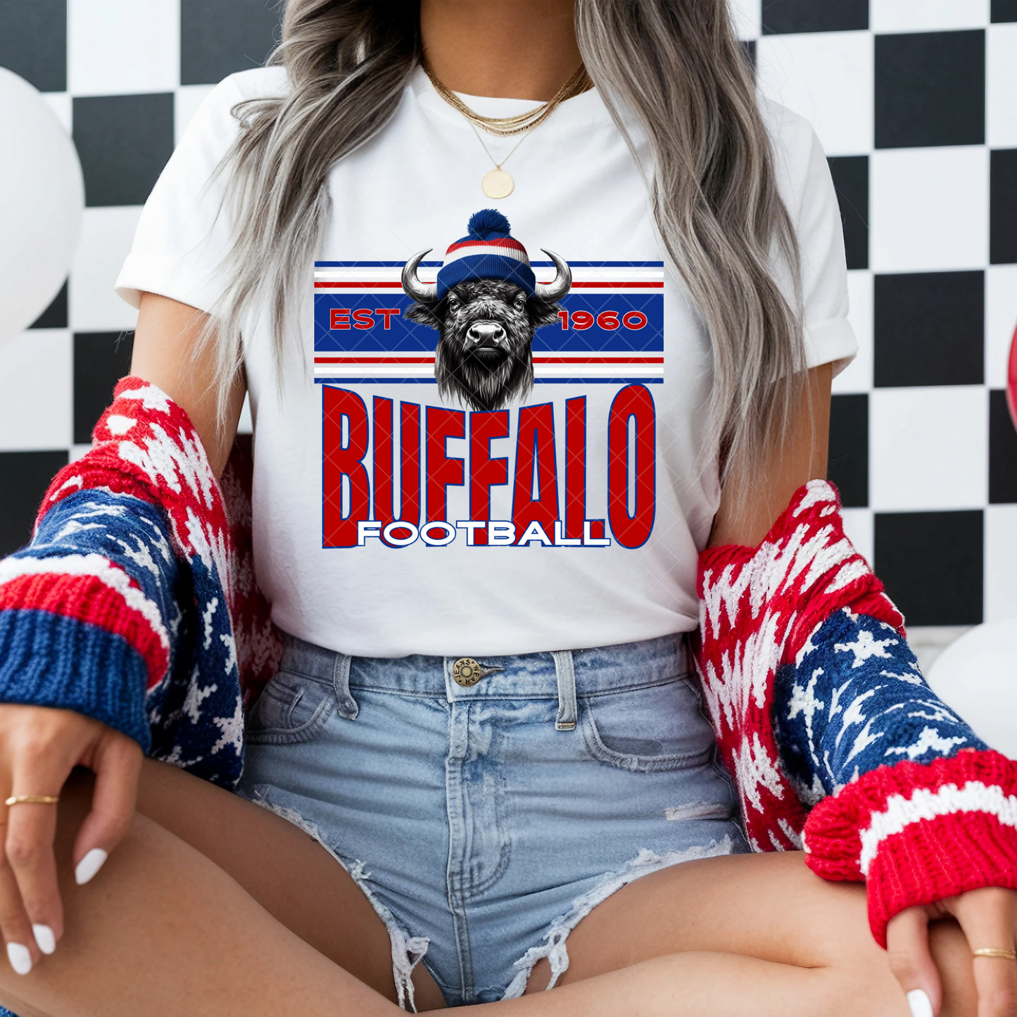 Buffalo Football Winter Hat T-Shirt or Sweatshirt