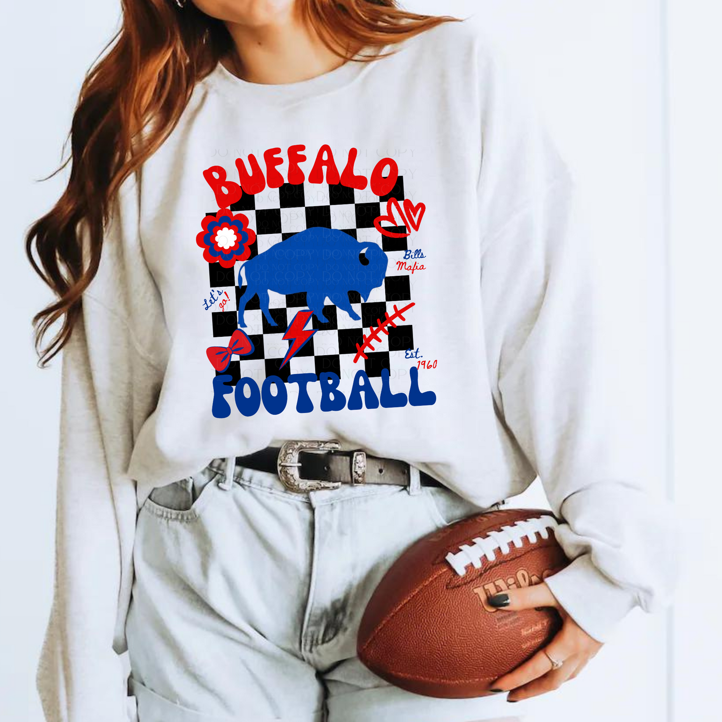 Buffalo Football Checkered Sweatshirt
