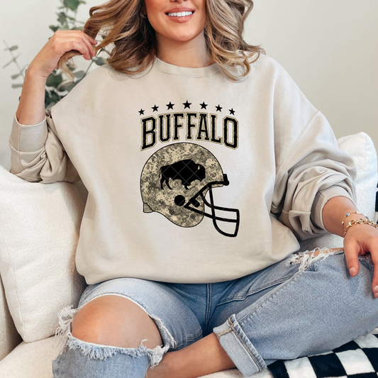 Buffalo Camo Helmet Sweatshirt
