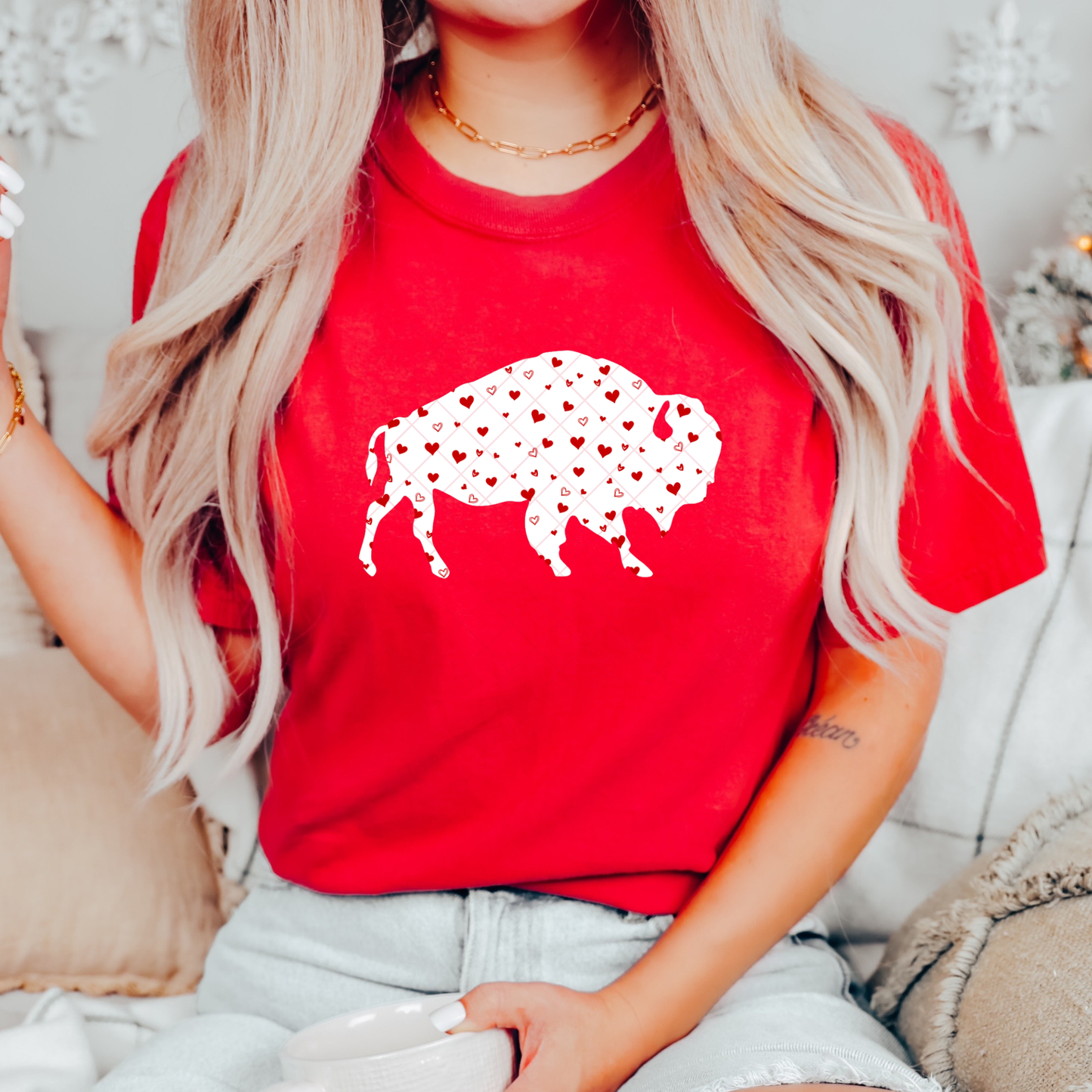 Buffalo Hearts Valentine T-Shirt, Sweatshirt, or Hoodie