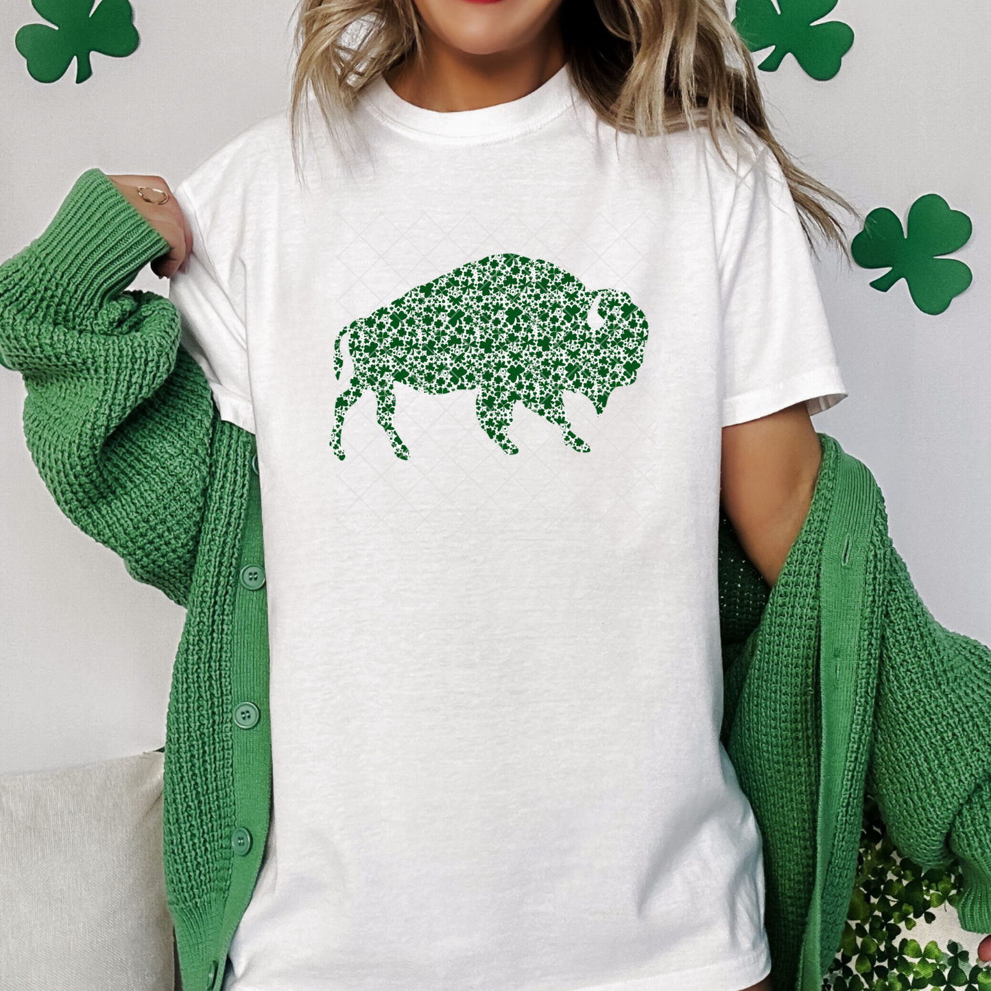 St. Patrick's Day Buffalo Shamrock T-Shirt or Sweatshirt