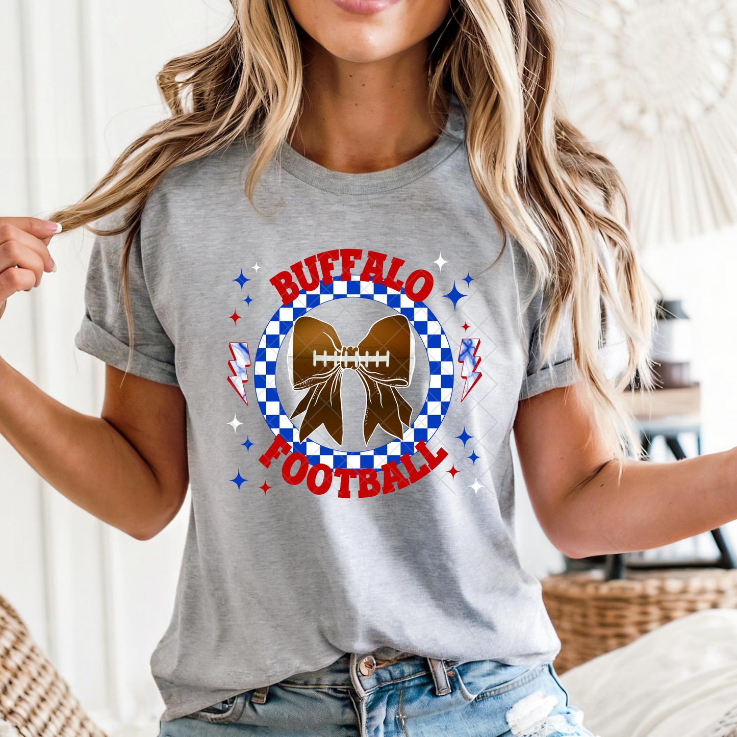 Buffalo Football Bow T-Shirt or Sweatshirt