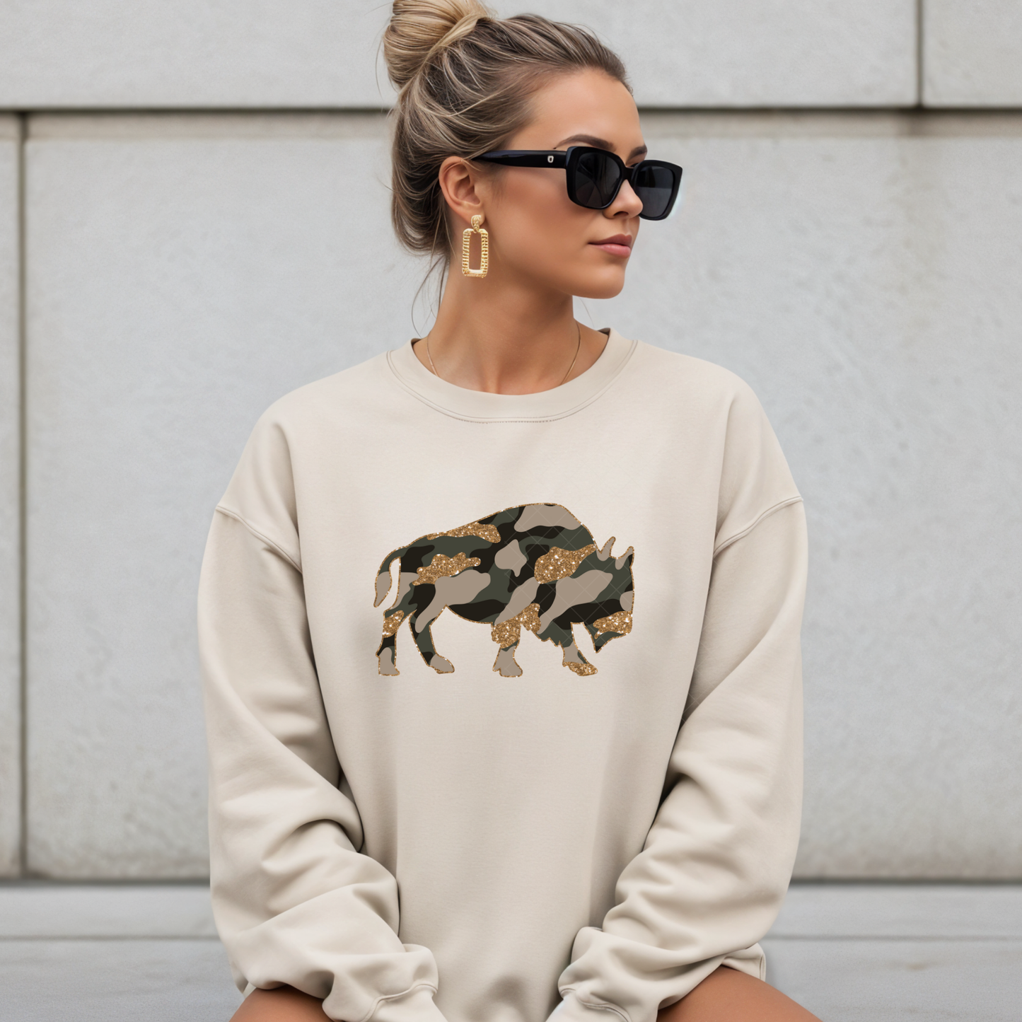 Camo Buffalo T-Shirt or Sweatshirt