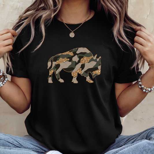 Camo Buffalo T-Shirt or Sweatshirt