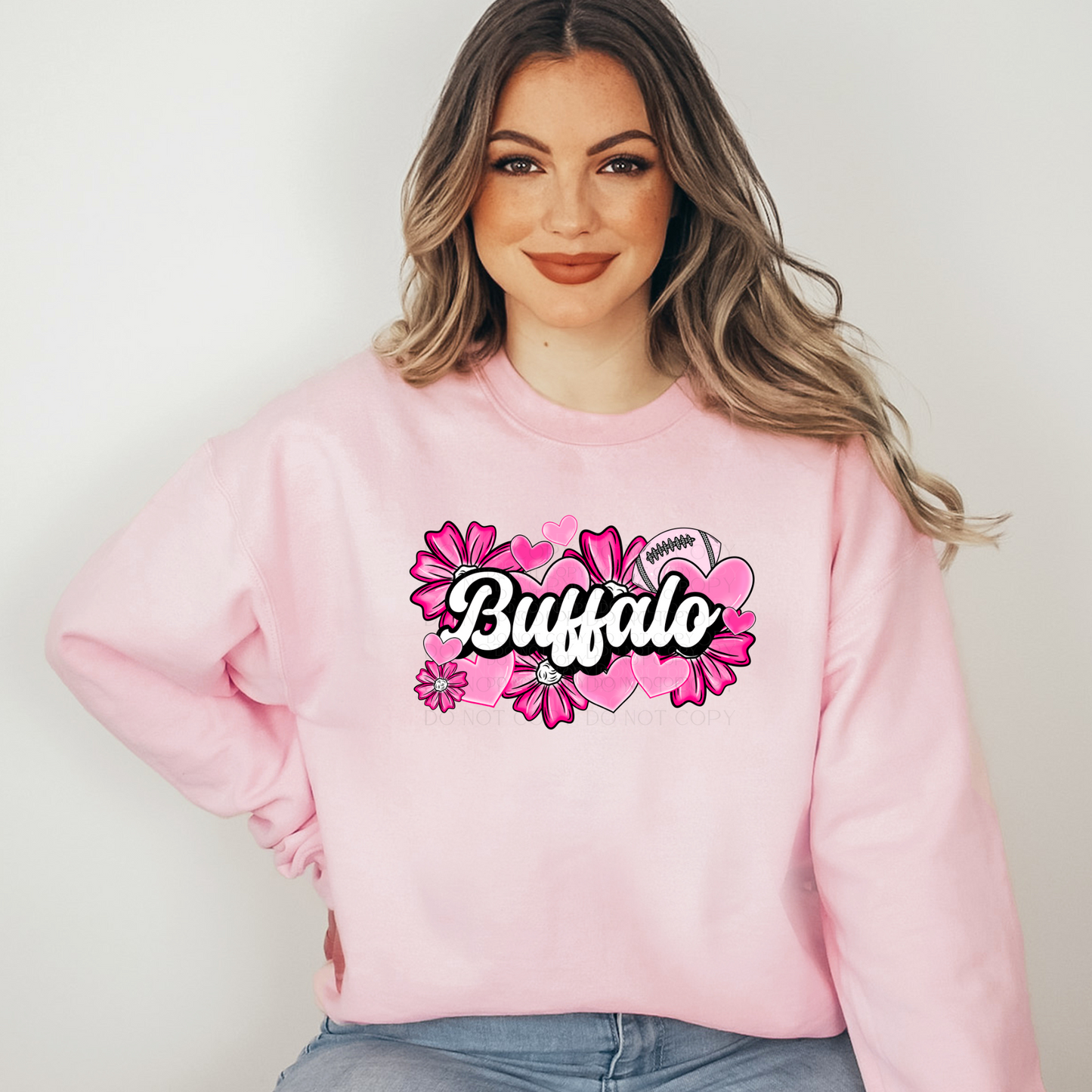 Pink Buffalo Valentines Crewneck Sweatshirt