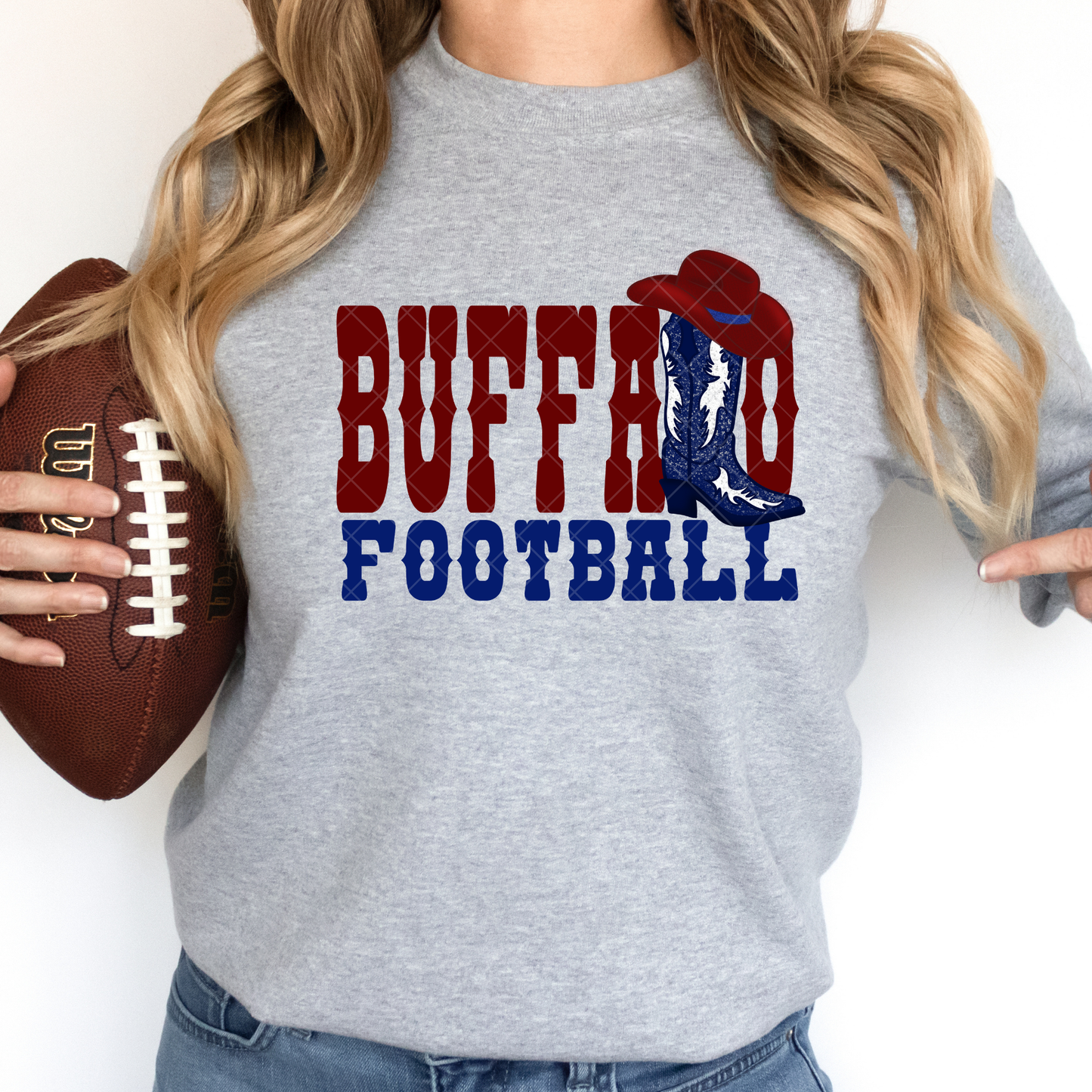Buffalo Cowboy Boots T-Shirt or Sweatshirt