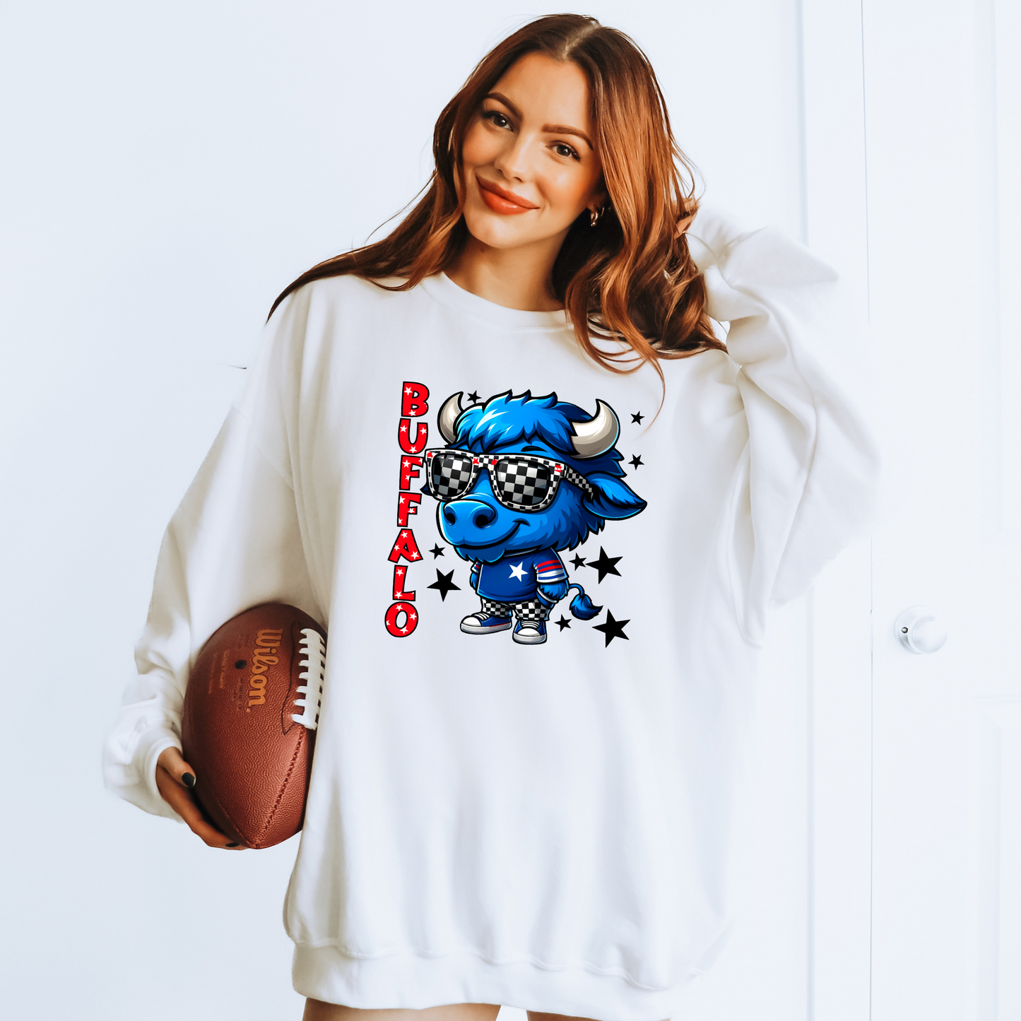 Buffalo Cartoon Mascot T-shirt or Sweatshirt