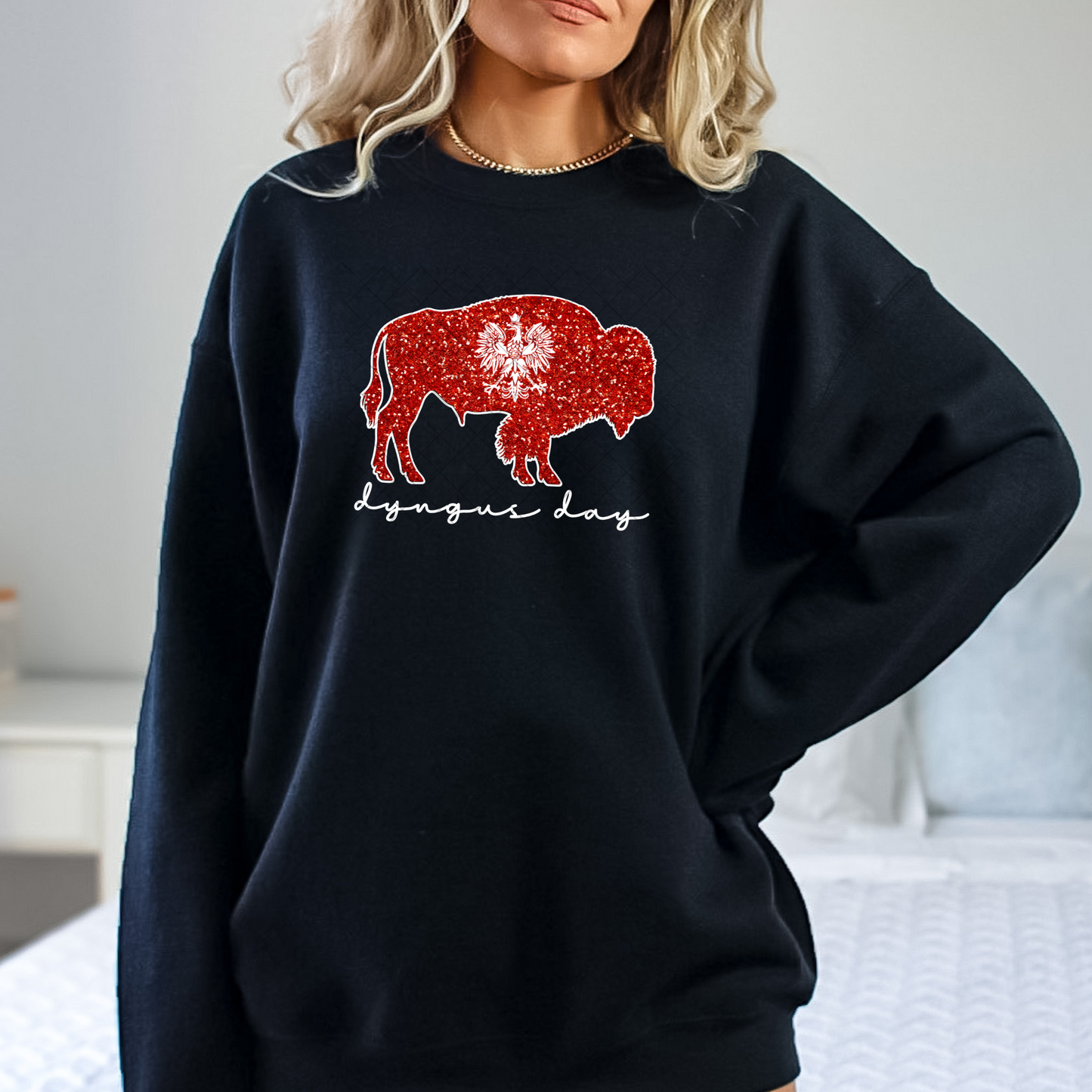 Dyngus Day Faux Sparkle T-Shirt or Sweatshirt