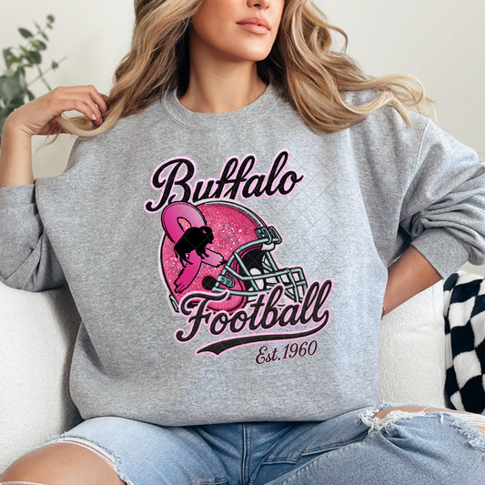 Buffalo Football Pink Ribbon T-Shirt or Sweatshirt