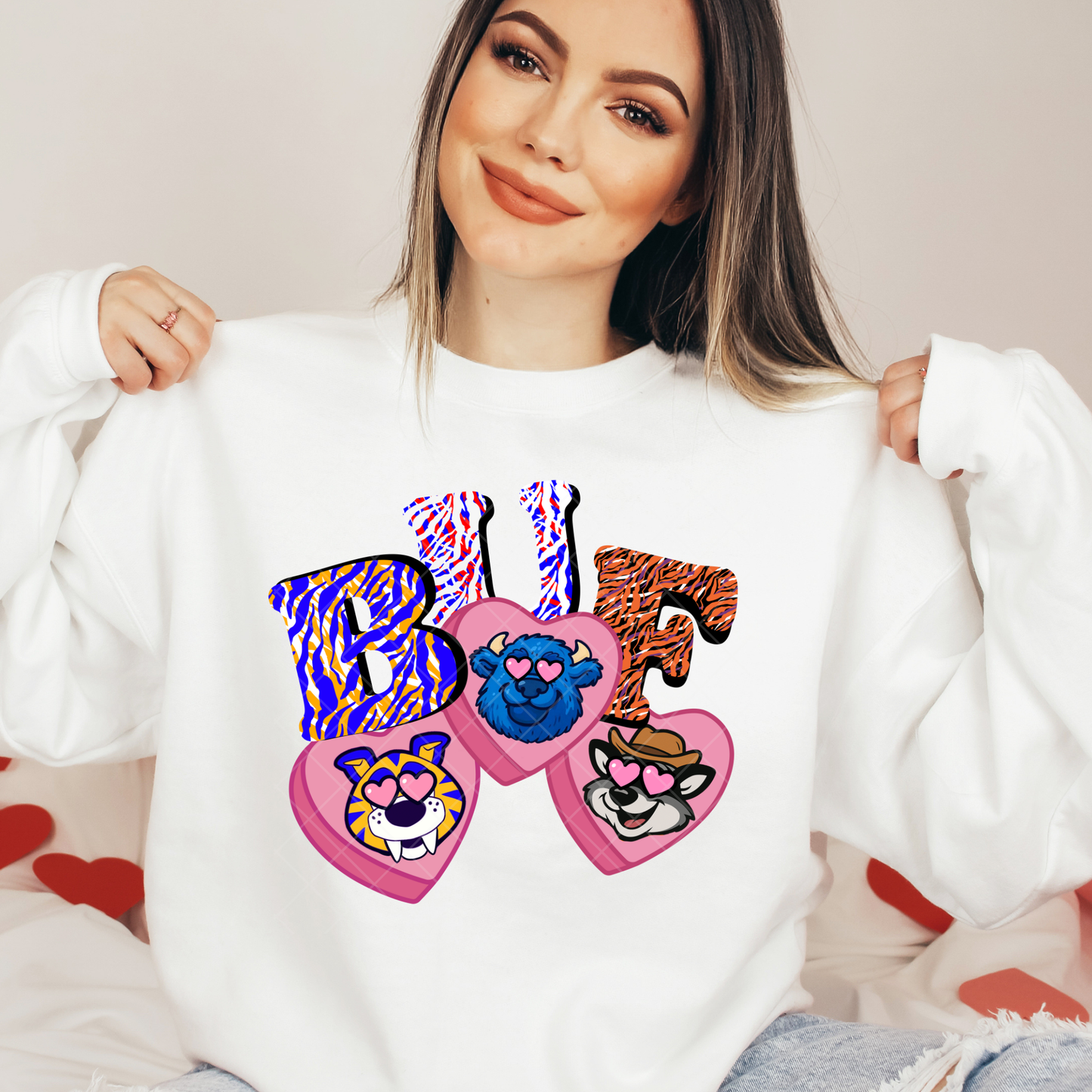 Buffalo Sports Trio Hearts Sweatshirt