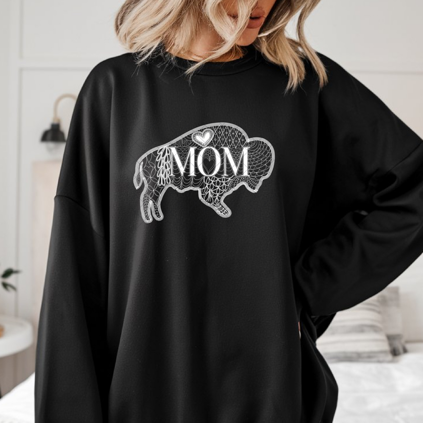 Lace Buffalo Mom T-Shirt or Sweatshirt