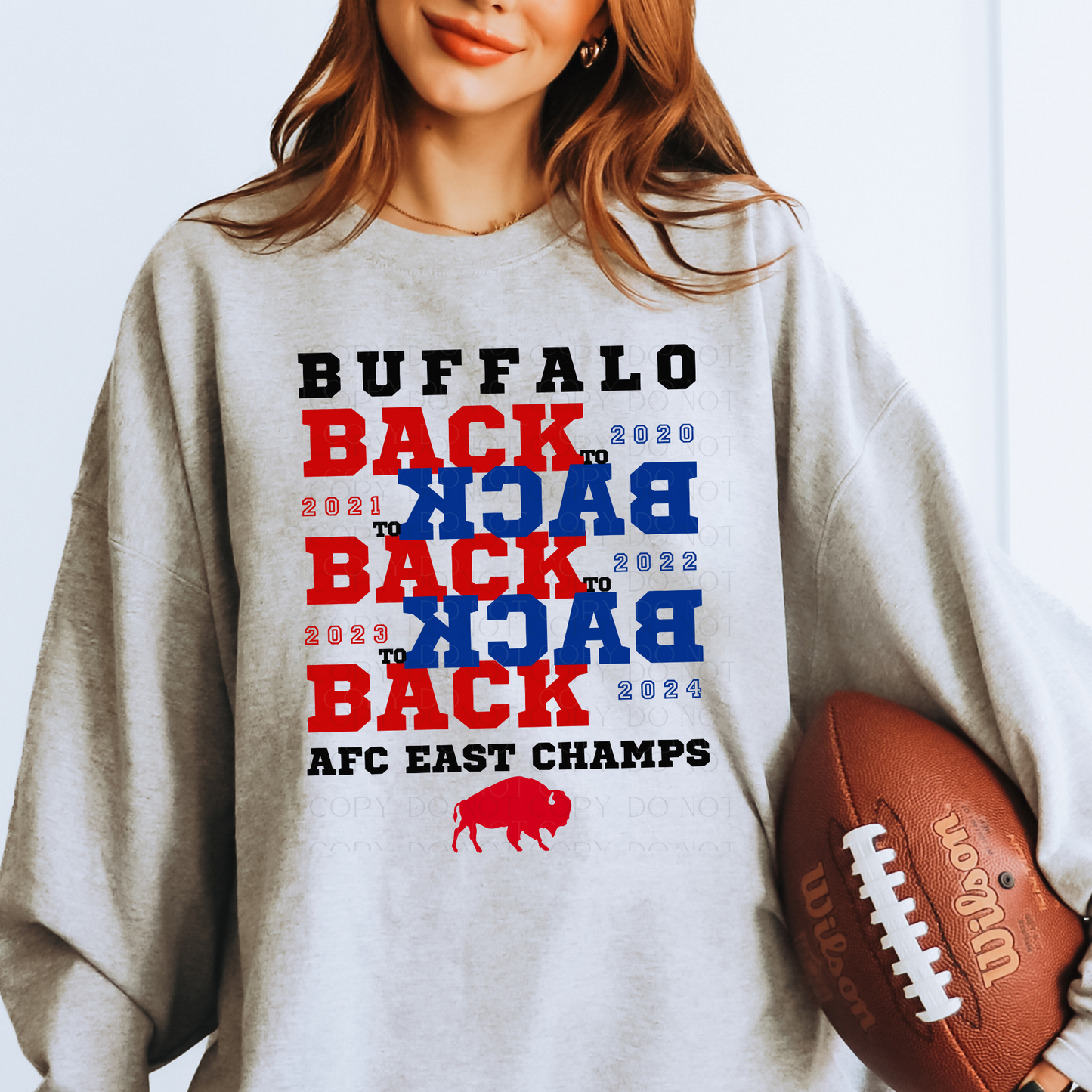 Back to Back Buffalo Division Champs Crewneck Sweatshirt