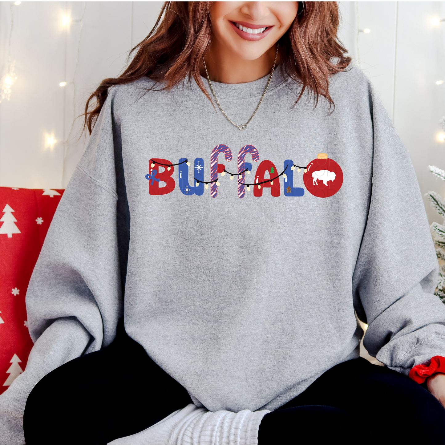 Buffalo Christmas Decorations T-Shirt or Sweatshirt