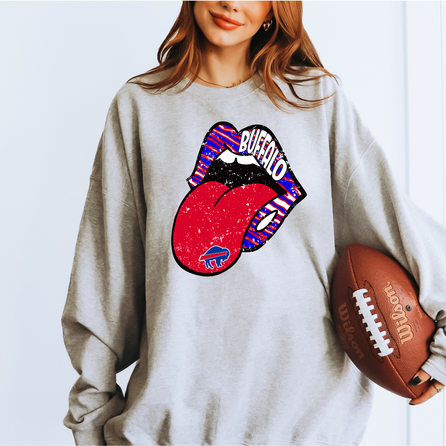 Tongue Lips Buffalo Football T-shirt or Sweatshirt