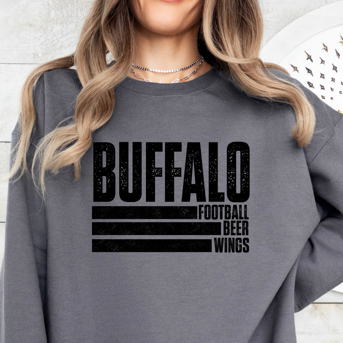 Buffalo Football Beer Wings T-shirt or Sweatshirt