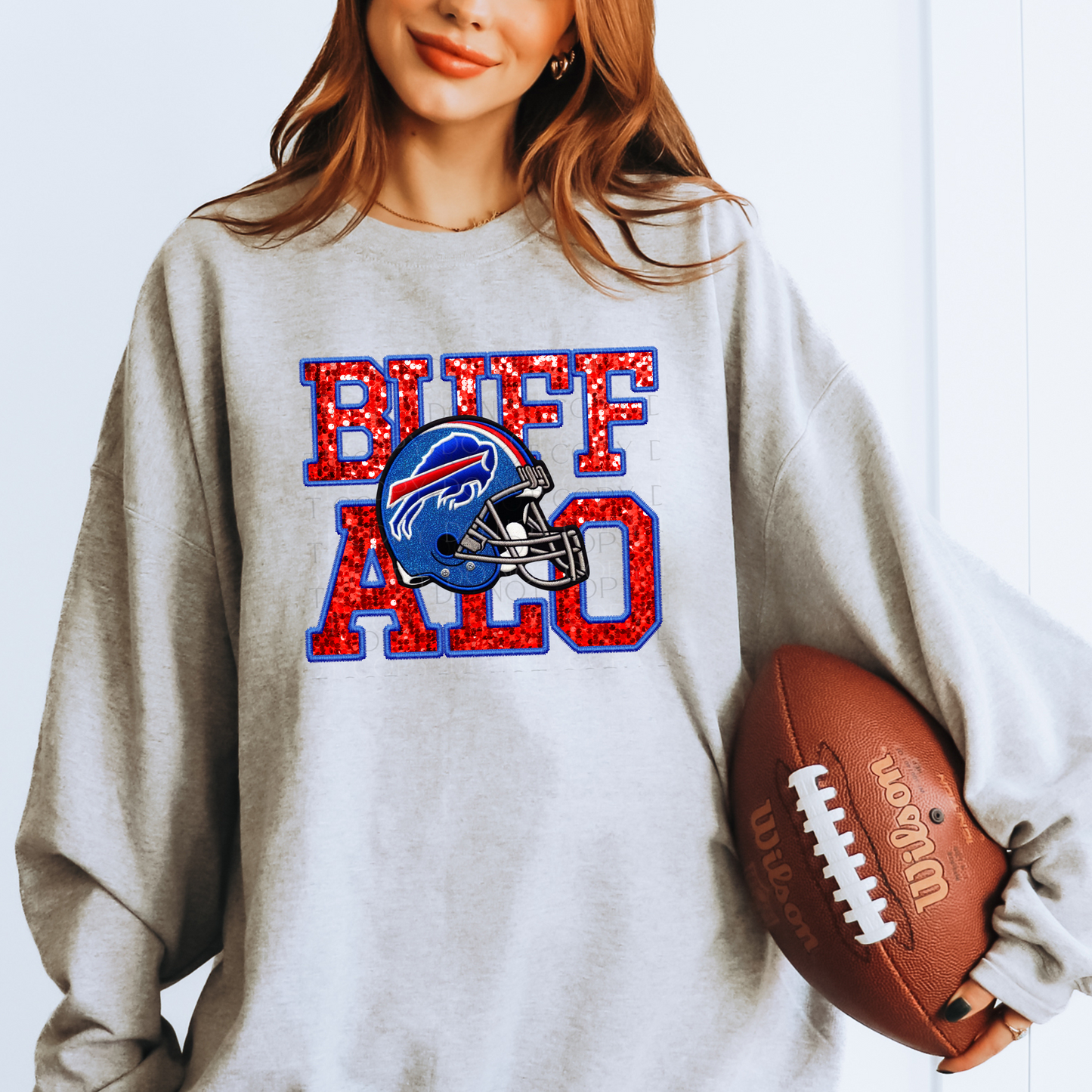 Buffalo Faux Sequins Glitter Look T-shirt or Sweatshirt