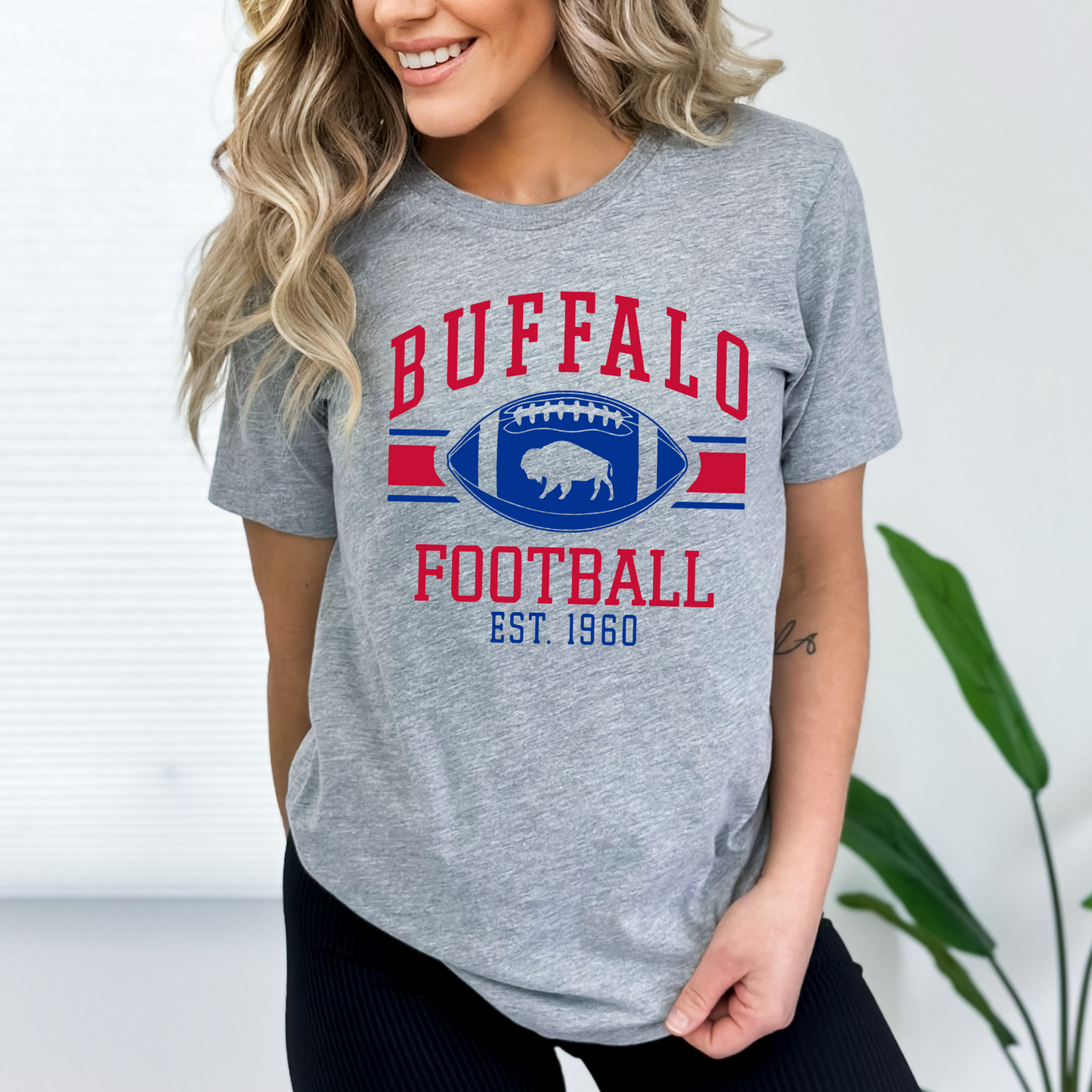 Buffalo Football Red and Blue TShirt or Sweatshirt