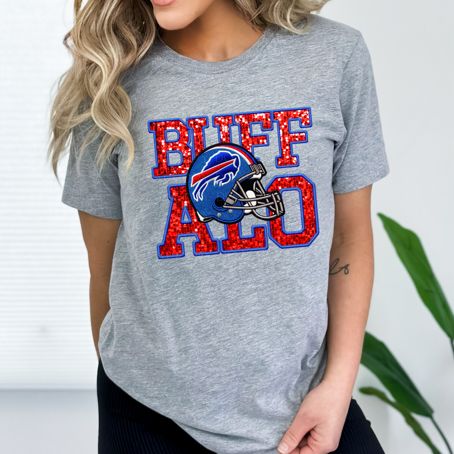 Buffalo Faux Sequins Glitter Look T-shirt or Sweatshirt