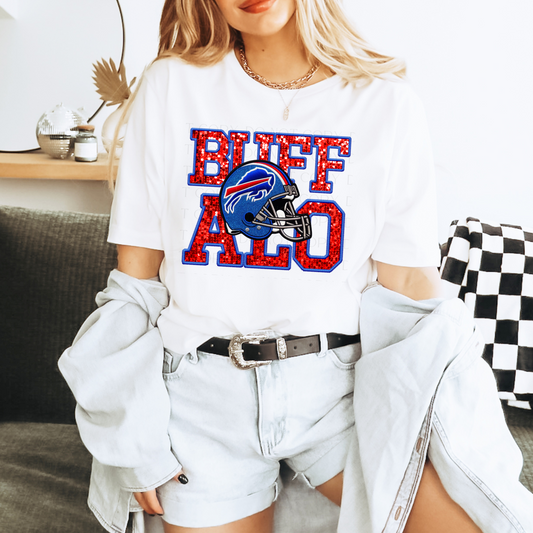 Buffalo Faux Sequins Glitter Look T-shirt or Sweatshirt