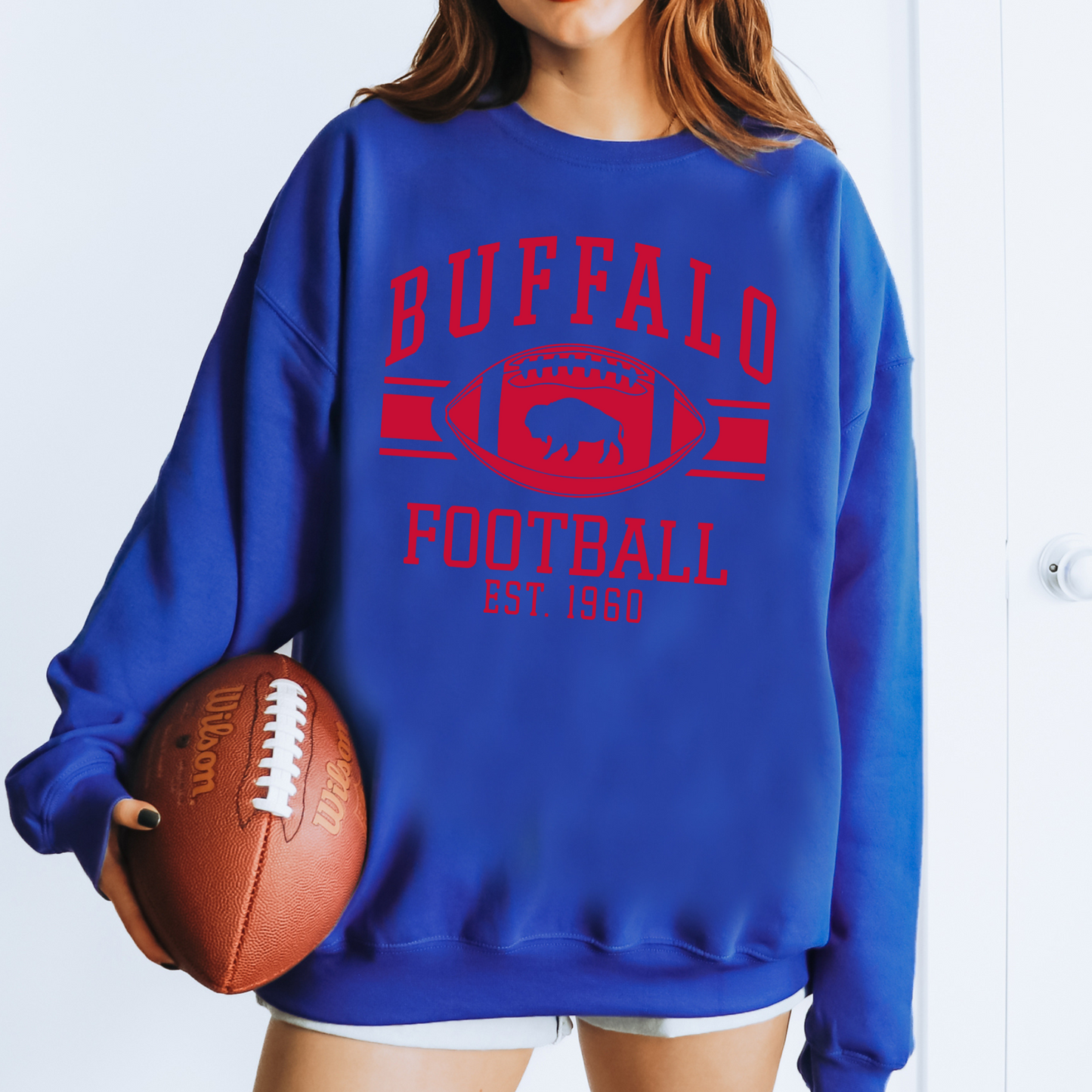 Buffalo Football Red and Blue TShirt or Sweatshirt