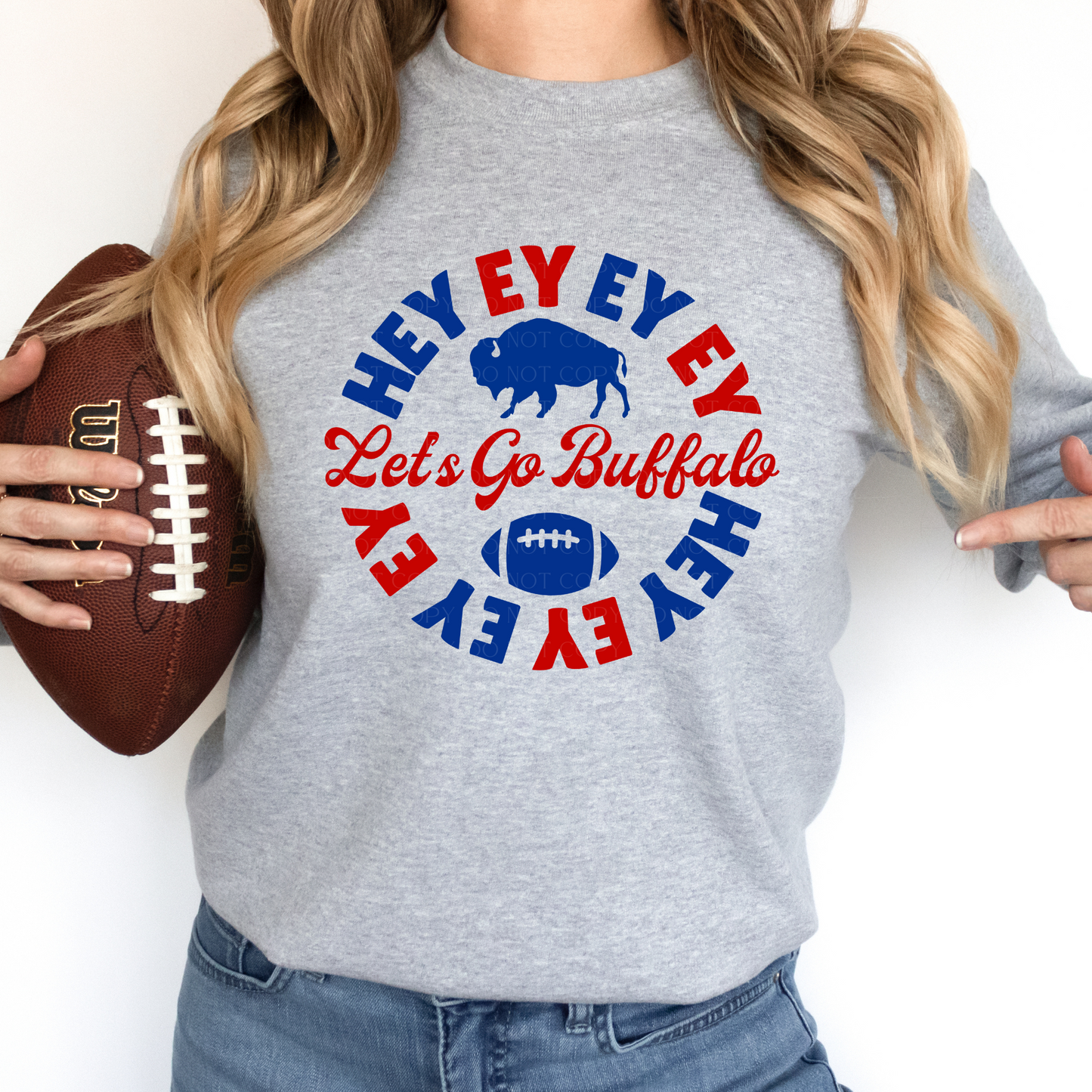 Hey Ey Ey Ey Let's Go Buffalo Round T-shirt or Sweatshirt