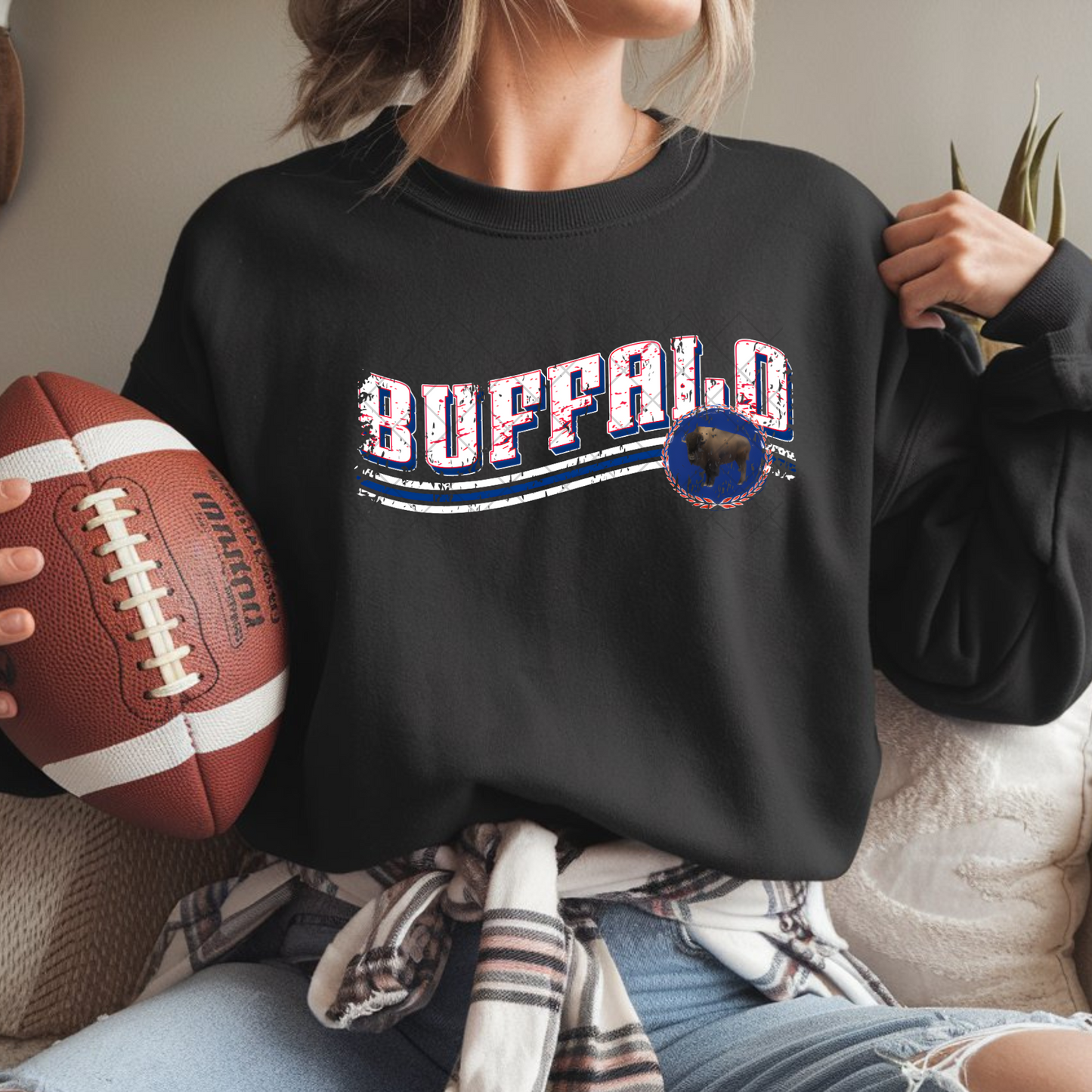 Buffalo Wave Distressed T-Shirt or Sweatshirt