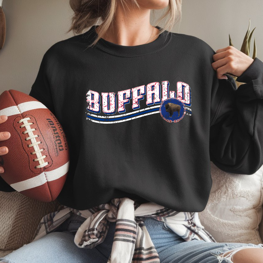 Buffalo Wave Distressed T-Shirt or Sweatshirt