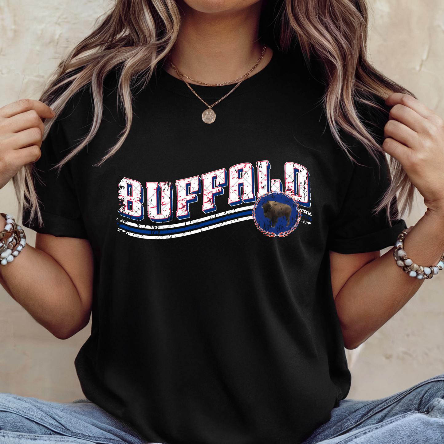Buffalo Wave Distressed T-Shirt or Sweatshirt