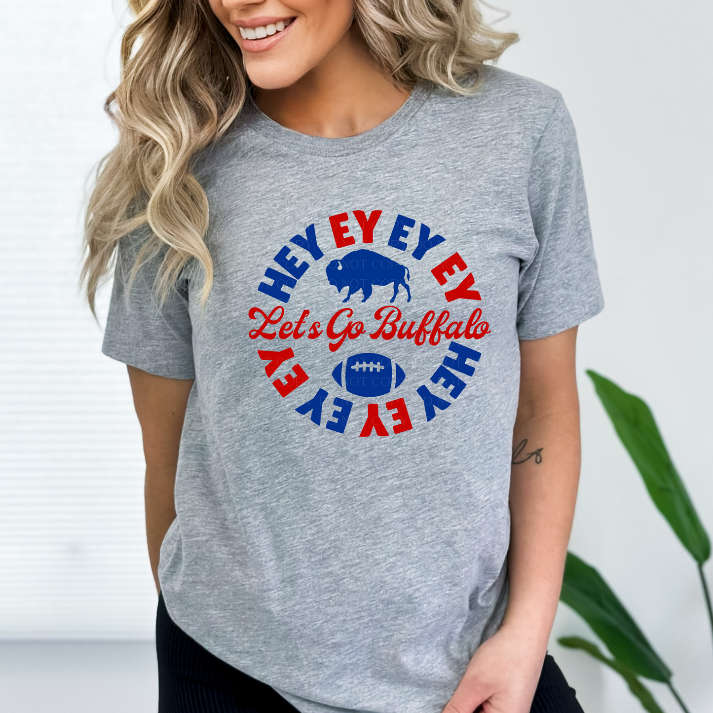 Hey Ey Ey Ey Let's Go Buffalo Round T-shirt or Sweatshirt