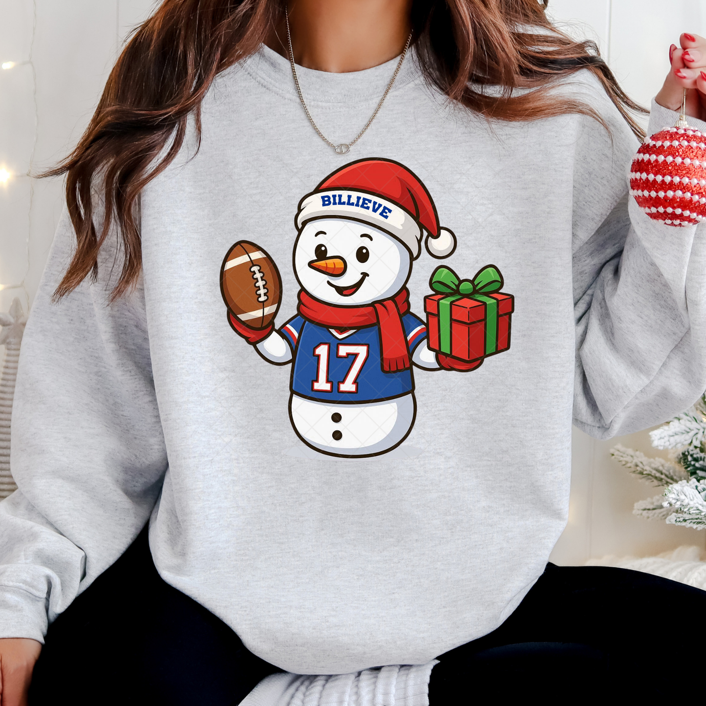 Cute Buffalo Snowman Sweatshirt