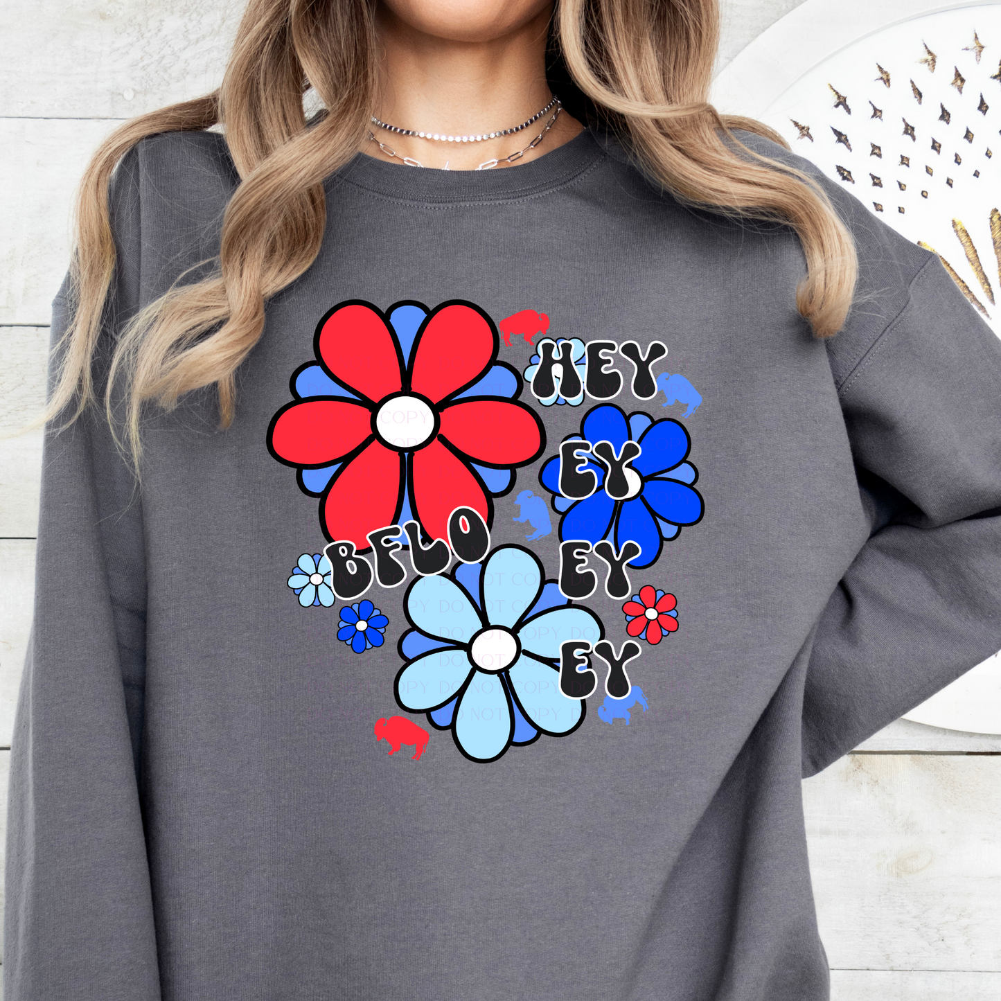 Hey Ey Bflo Flowers T-shirt or Sweatshirt