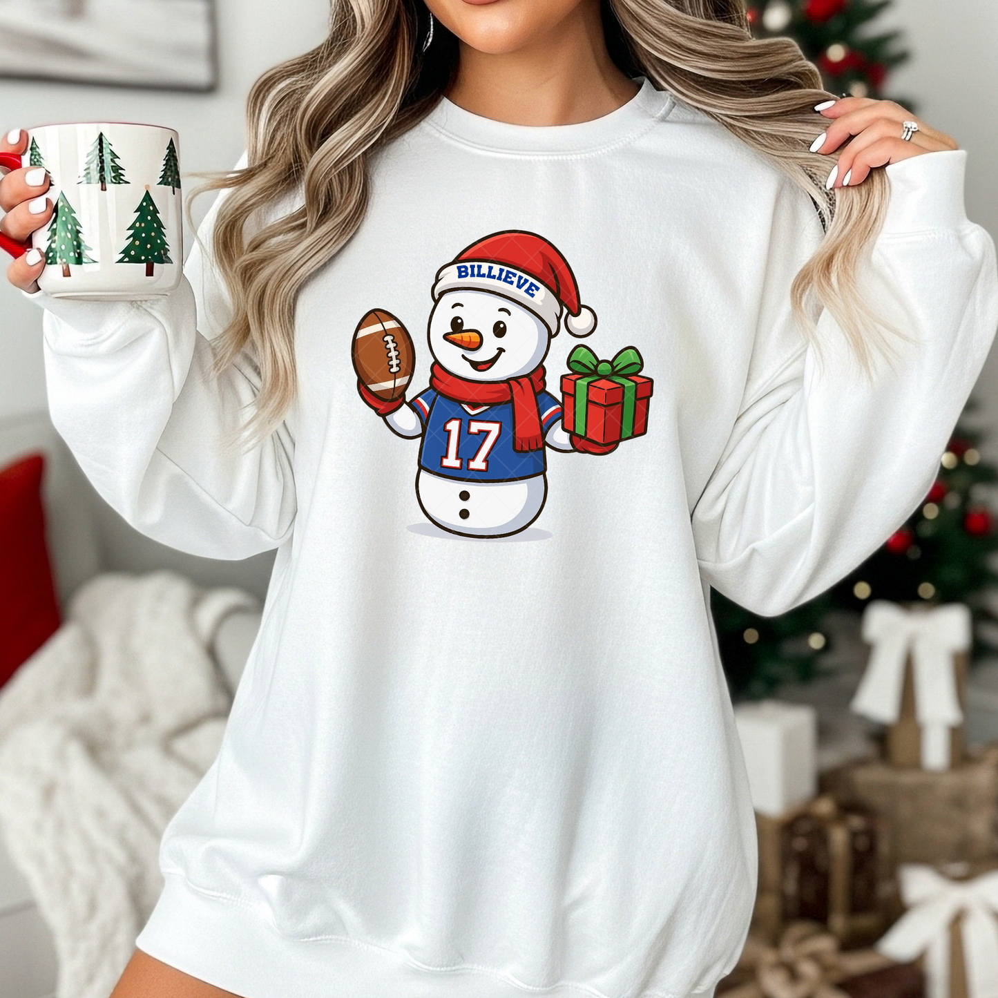 Cute Buffalo Snowman Sweatshirt