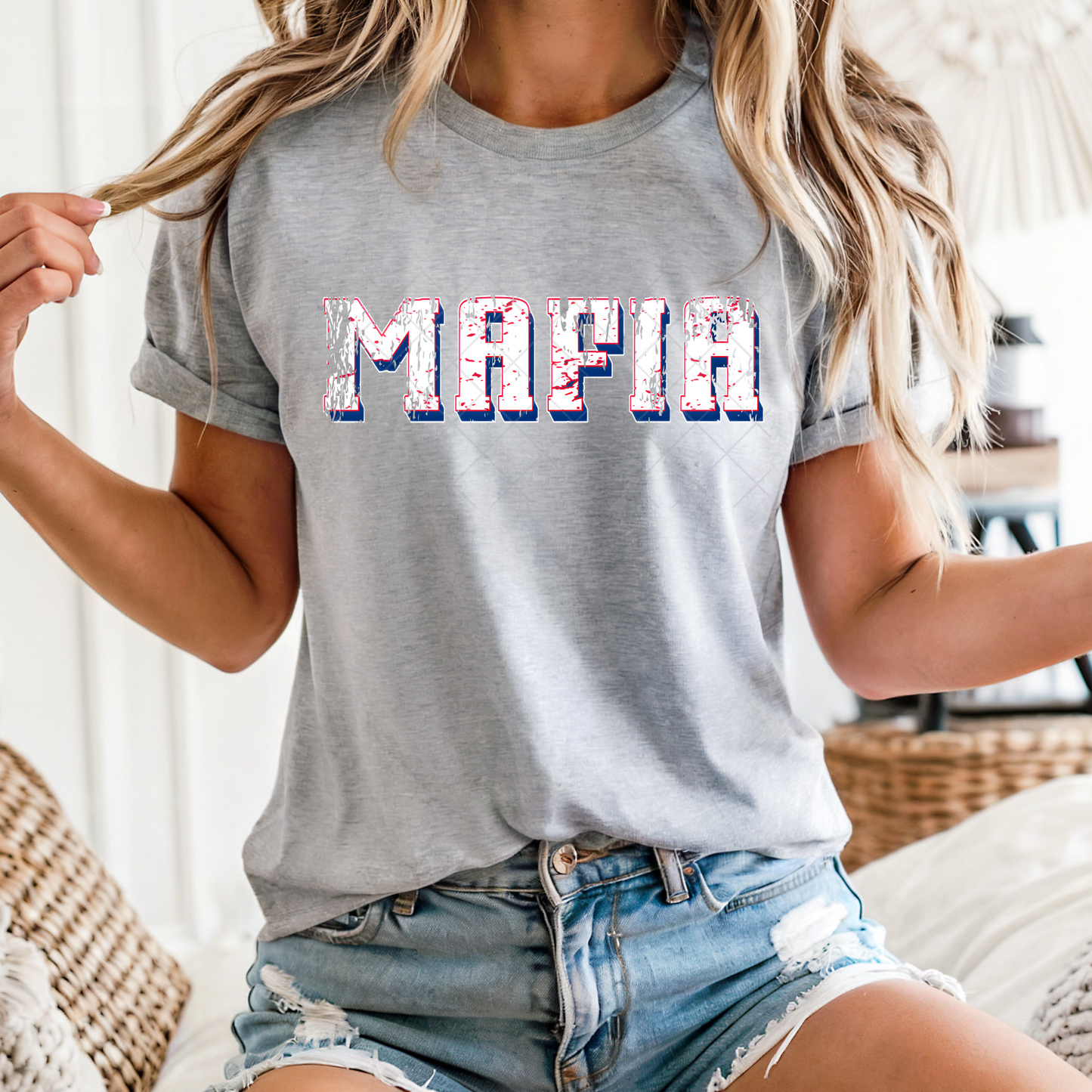 Mafia Distressed T-Shirt or Sweatshirt