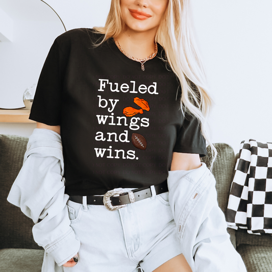 Fueled by Wings and Wins Buffalo T-shirt or Sweatshirt