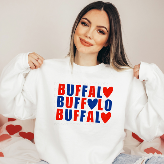 Buffalo Heart Valentine Crewneck Sweatshirt