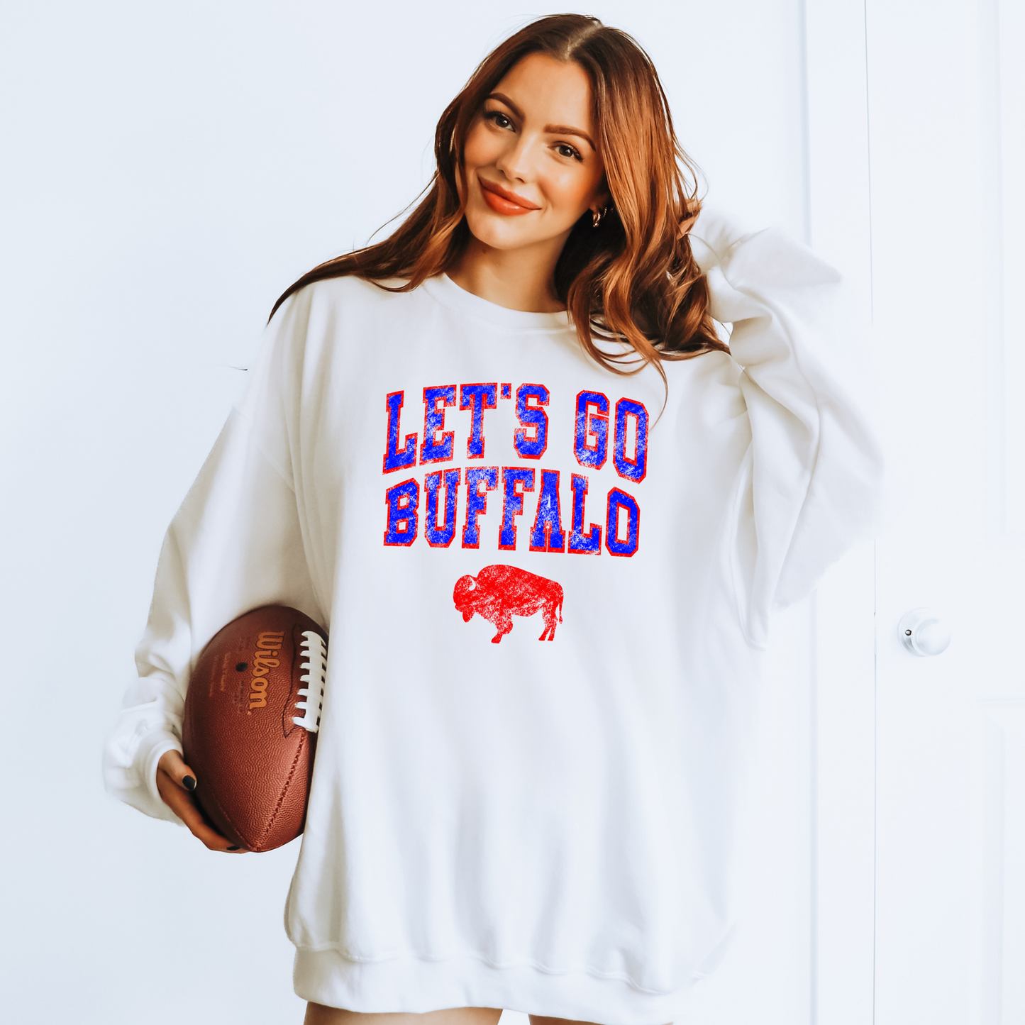 Let's Go Buffalo Distressed Buffalo T-shirt or Sweatshirt