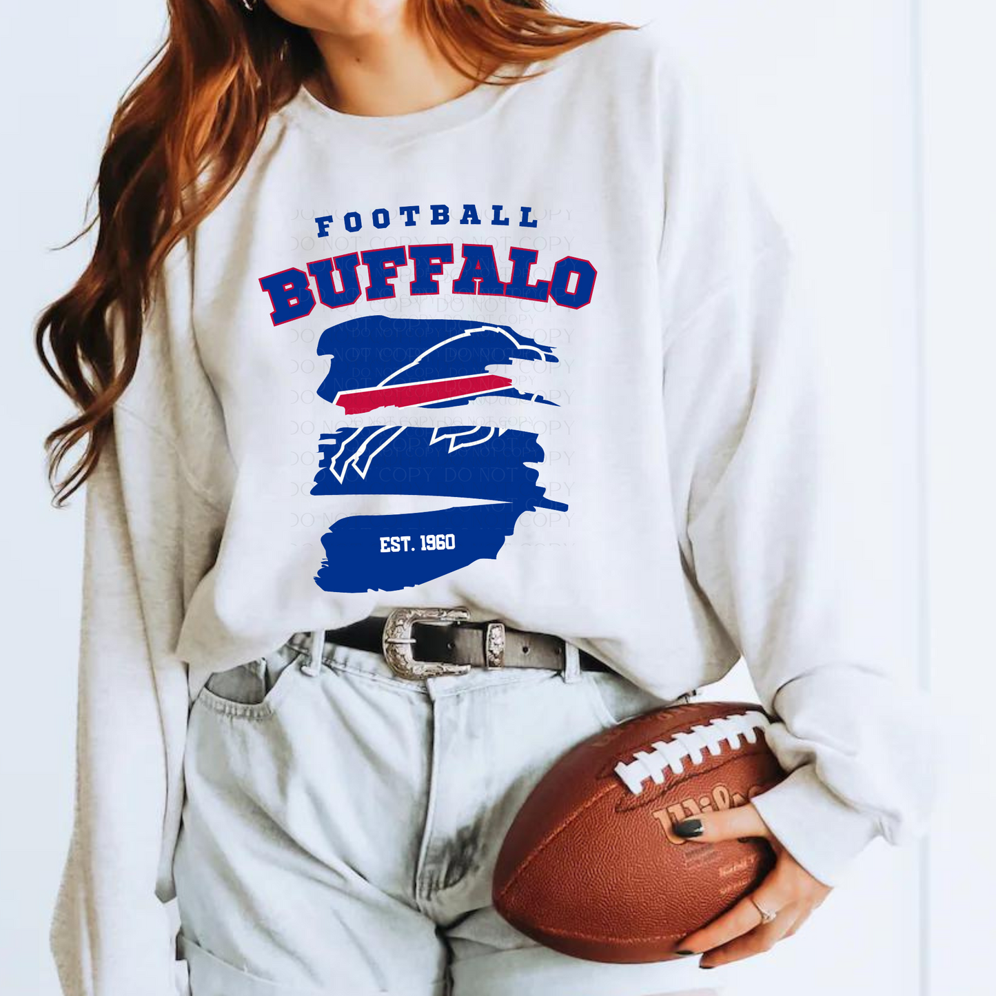 Buffalo Football Scratched Sweatshirt