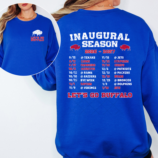 Inaugural Season Schedule T-Shirt, Sweatshirt, or Hoodie