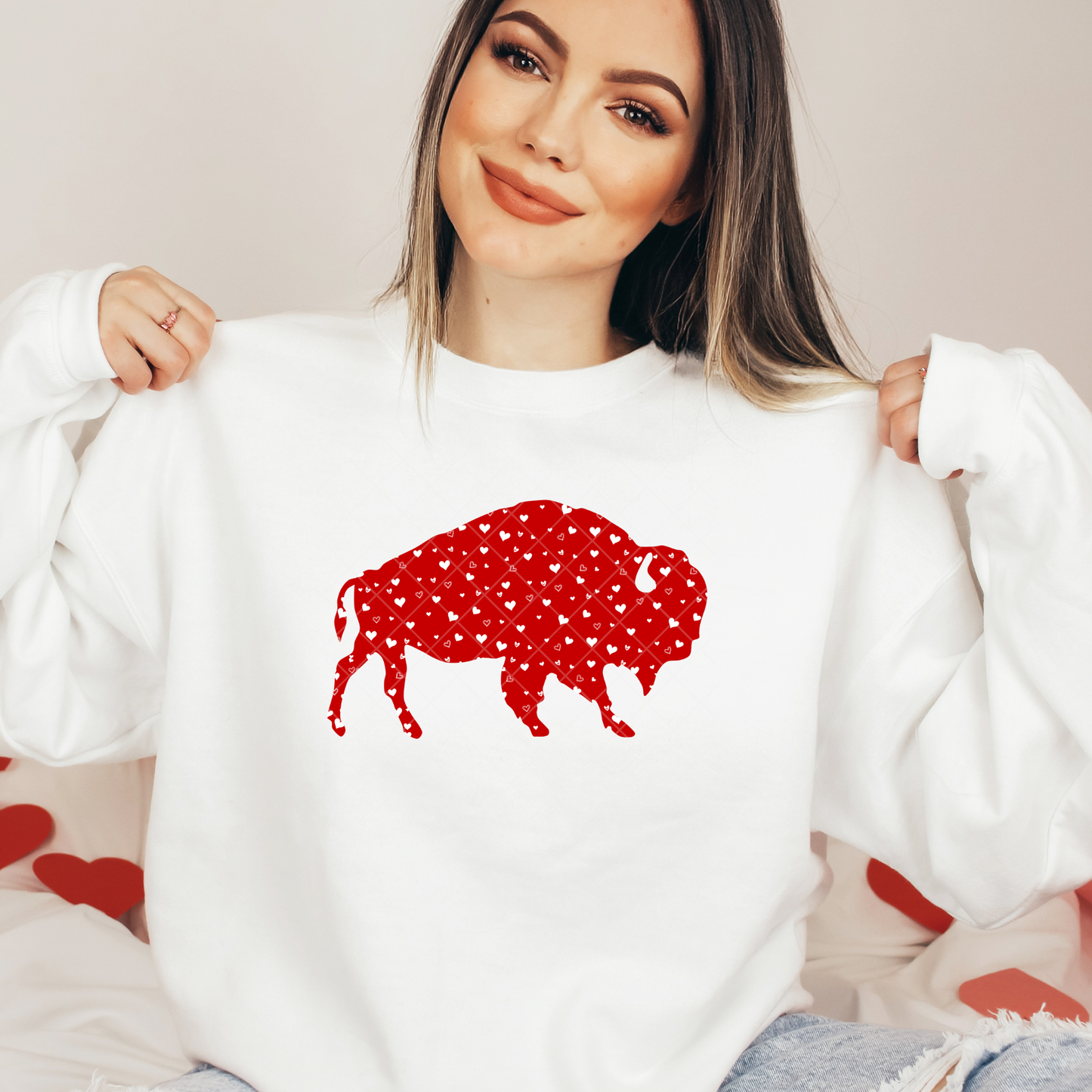 Buffalo Hearts Valentine T-Shirt, Sweatshirt, or Hoodie