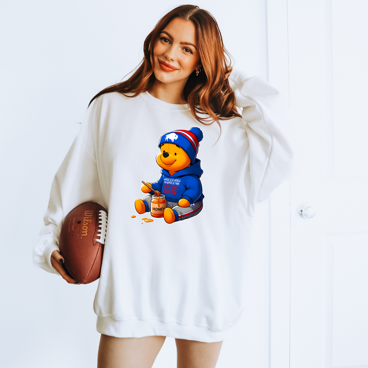 Pooh Buffalo Football Bear T-shirt or Sweatshirt