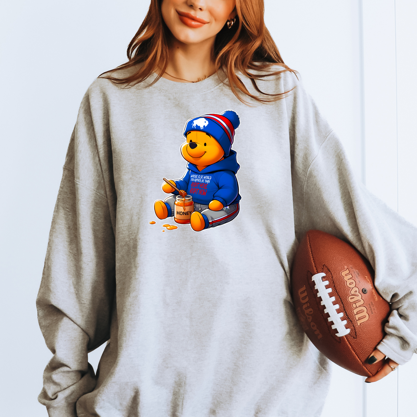 Pooh Buffalo Football Bear T-shirt or Sweatshirt