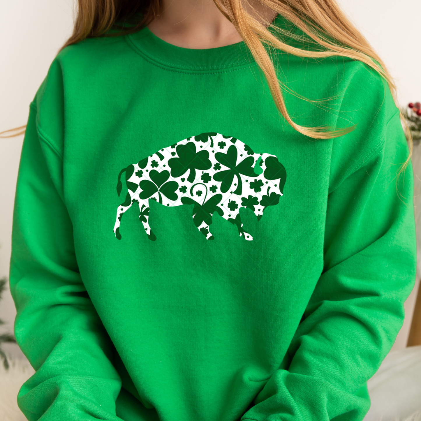 St. Patrick's Day Buffalo Big Shamrock T-Shirt or Sweatshirt