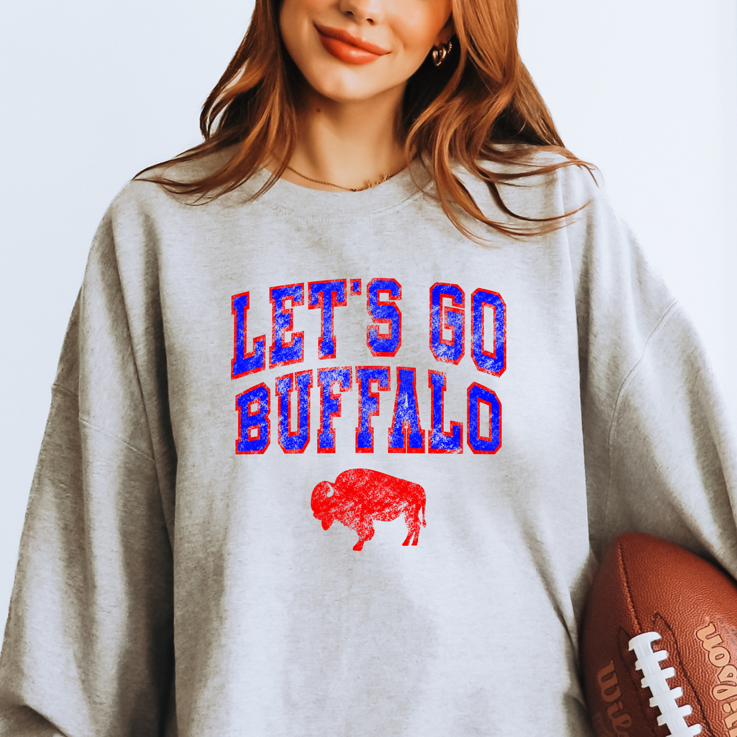 Let's Go Buffalo Distressed Buffalo T-shirt or Sweatshirt